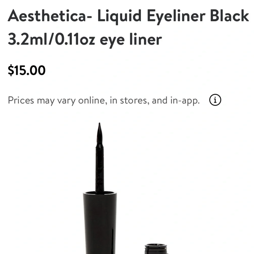 Aesthetics Black Liquid Eye Liner NIB